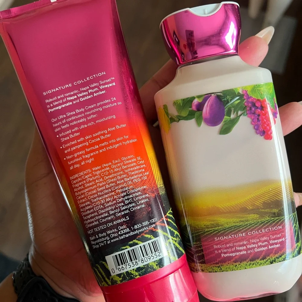 Bath & Body Works Napa Valley Sunset Body Cream and Lotion Set - Picture 2 of 5